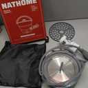 Drizzle Foldable Electric Cooker Travel Hot Pot - Dual Voltage 100V-240V Hot Pot Cooking - Food Grade Silicone Cookerware Boiling Water Steamer - Camping Office Hotel Noodle Porridge Soup Drom (Gray)