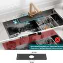 Diatomite Kitchen Faucet Mat - 14Inch Water Absorbing Stone Tray for Sink, Stone Fast-Drying Faucet Mat for Kitchen Counter Sink Accessories (Dark Grey, 14'' x 3.9'')