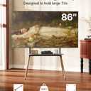 4-Leg Easel TV Stand for 49-86" TVs, 110 lbs, Black | Height-adjustable floor TV stand, storage shelf, cable management and protective pads for living room, office or school