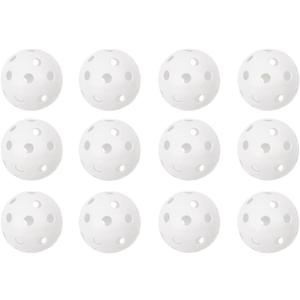 Champion Sports 9" Hollow Plastic Baseballs  Lightweight, Durable Practice Balls for All Ages  Multiple Pack Sizes & Colors (White)