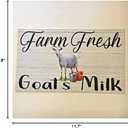 Metal Sign Goats Farm Fresh Milk Wall Plaque Iron Painting 8x12 Inches (style-0001)
