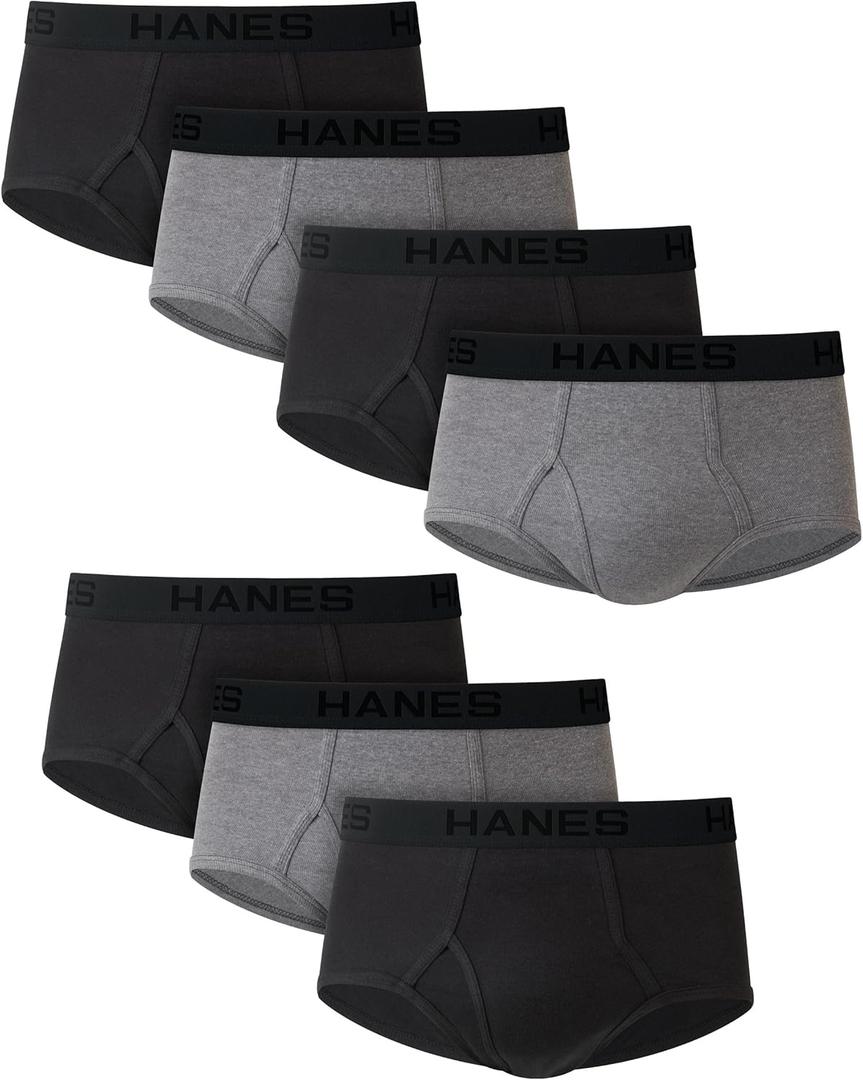 Hanes Men's Underwear Briefs Pack, 7-Pack, Moisture-Wicking Underwear for Men, Everyday Briefs (X-Large)