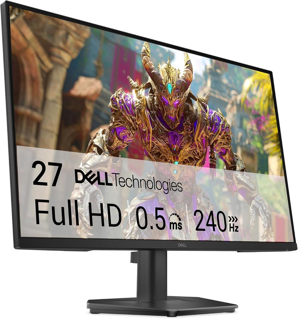 Dell 27 240Hz Gaming Monitor - SE2726HG - 27-inch FHD (1920x1080) 240Hz Display, in-Plane Switching (IPS) Technology, AMD FreeSync Premium, TV 3-Star, 2X HDMI, DisplayPort 1.4, Tilt