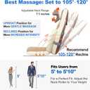 Shiatsu Neck and Back Massage Cushion with Heat - 4D Kneading and Vibration for Muscle Relief, Dual-Neck Design, Adjustable Intensity and Height for Office Chair and Home Use, Grey