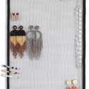 Heesch Earring Organizer Wall Monut Earring Holder Display Hanging Jewelry Organizer for Studs Dangle Earrings and Necklaces Holder Rack for Women Girl Gift