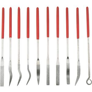 DGZZI 10PCS Mini Diamond File Set Flat Needle Square Round Shape Rifler Files Flat Needle Square Round Shape Rifler Files for Metal Ceramic Stone Jewelry Rough Carving Glass Filing Wood Carving Craft