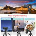UBeesize 64'' Camera & iPad Tripod, Tripod for iPad & iPhone with Carry Bag, Tablet Tripod with Remote and 2 in 1 Phone Holder for Video Recording, Live Stream, Photography, Travel