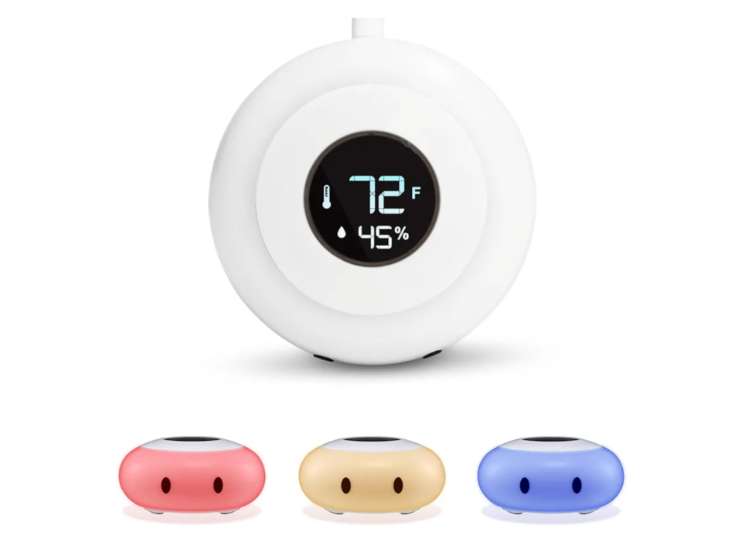 LittleHippo Kelvin Color Changing Night Light, Room Thermometer and Hygrometer (Humidity Monitor) for Nursery, Baby's Bedroom, Child's Room