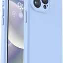 Vooii Compatible with iPhone 15 Pro Max Case, Upgraded Premium Silicone, [Camera Protection] [Soft Anti-Scratch Microfiber Lining] Shockproof Phone Case for iPhone 15 Pro Max 6.7 inch - Light Blue