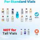 ProCase 10 Slots Insulin Vial Cooler Travel Case with Ice Brick, Hard Peptide Storage Carrying Holder for Short Standard 10ml U-100 Vials Bottles, Diabetic Supplies Kits Cooling Organizer Container