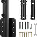 Dock Side Flag Pole Holder, Heavy Duty 9-Gauge Steel Flagpole Bracket with Dual Fixing Knobs, Fits Poles up to 1-15/16", Powder-Coated Mount for Deck, Dock, Fence, Patio Umbrella & Feather Flag Poles