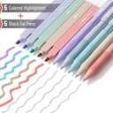 Mr. Pen- Aesthetic Highlighters and Gel Pens, 10 Pack, Pastel Colors Bible Highlighters No Bleed, Black Ink Gel Pens, Fast Dry and No Smear for Bible Journaling, Planner, School Supplies