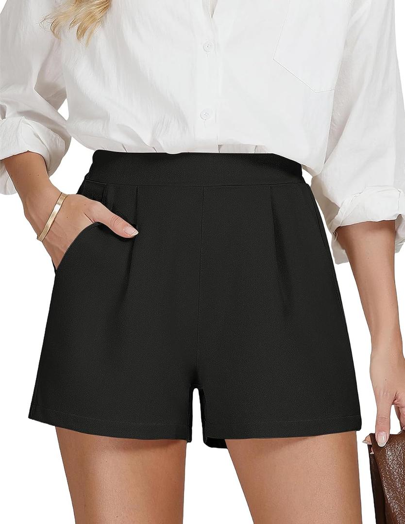AKEWEI Dress Shorts for Women High Waisted Wide Leg Trendy Shorts
