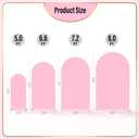 LEBENGURU Upgraded 8FT Wedding Arch Cover, 6.6FT Light Pink Spandex Fitted Arch Backdrop Cover, Set of 2 for Round Top Chiara Stand Covers for Birthday Party Baby Shower Banquet Balloon Dcor