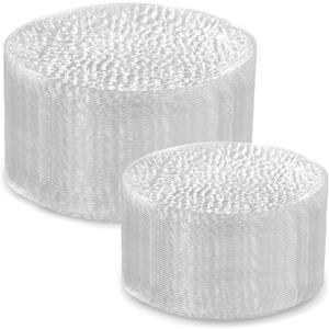 Rubtlamp 100Pcs Clear Plastic Plates, Heavy Duty Party Plates, Hammered Disposable Plates Include 50 Clear Fancy Dessert Plate, 50 Dinner Plate for Wedding Party