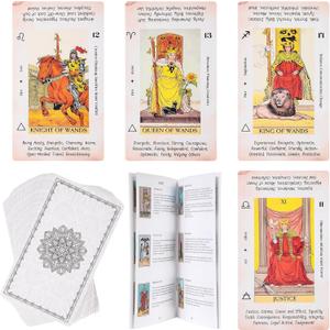 Tarot Cards for Beginners, 78 Original Tarot Deck Card with Guide Book, Durable Tarots Cards with Meaning on Them