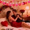 10.5FT Valentines String Lights, 10 Ultra Bright Red Pink Heart Lights | IP65, Plug in, Shatterproof, Connectable Fairy Lights for Wedding, Anniverary, Home Party Valentines Day Decoration
