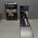 JUSRON 360 Viewing Angle Self Hair Cutting Mirror, Clear Anti-Fog HD Glass (Black Without LED Without Accessories)