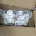 Wooden Cabinet Knobs 20Pcs, White Dresser Wood Knobs Mushroom Vintage Wooden Dresser Drawer Knob Pulls Handles with Screws (Dia.:1.3", Height:1")