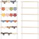 Macrame Hair Claw Clip Organizer, Hanging Hair Clip Holder and Storage for Women Girls, Claw Clip Hanger Home Decor for Wall, Door, Closet