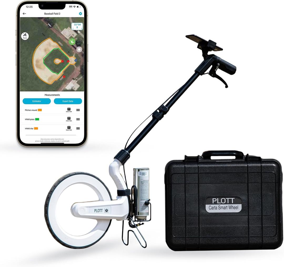 Carta Digital Map & Measuring Wheel, Sprayer attachement and Carrying Case, Connects to App for Quick Estimation and Sharing Files
