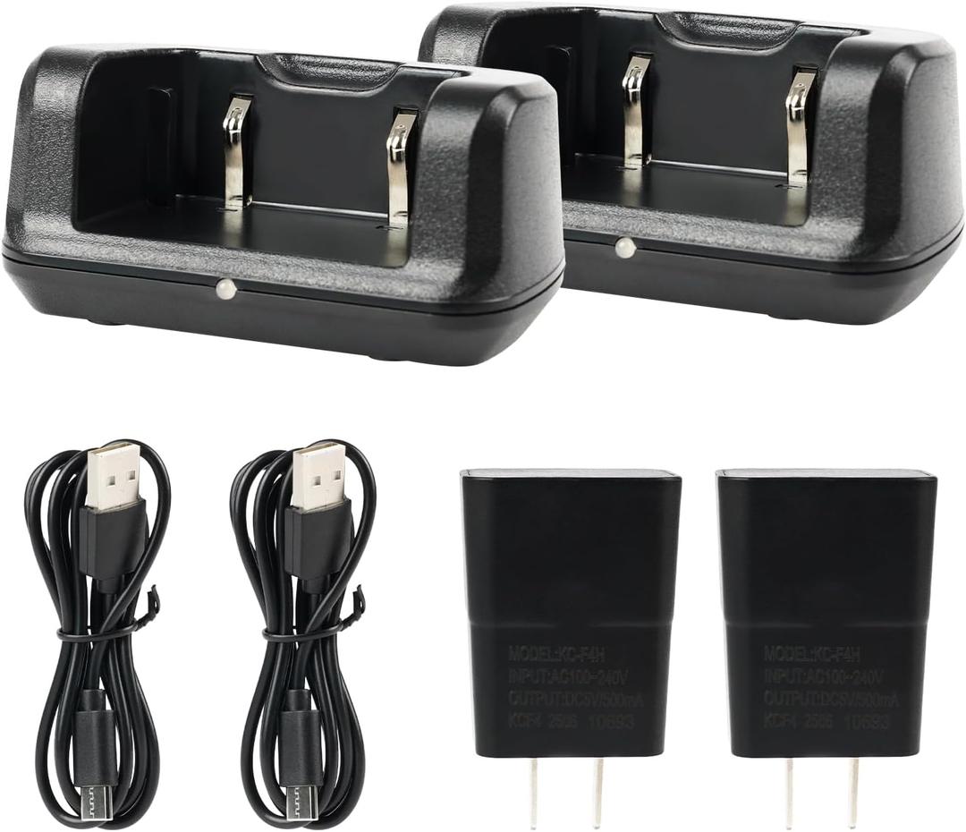 Retevis H777 Walkie Talkie Charger, Original Charging Base, USB-C Desktop Charger, Compatible with Retevis H777 H777H H777D Walkie Talkie and Battery(2 Pack)