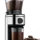 AYCHIRO Conical Burr Coffee Grinder Electric, Coffee Grinder with 30 Grind Settings, Adjustable Burr Mill Grinder for Home Use, 2-12 Cups for Espresso, Pour Over & French Press (Shiny silver & Black)