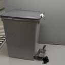 IRIS USA Dog Food Storage Container with Wheels, Airtight Lid, 2-Cup Scoop, Up to 54 Pounds Pet Food Storage, Built in Scoop Storage in Lid, Versatile Pet Food Bin, Portable, BPA Free, Gray/Dark Gray