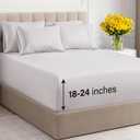 Extra Deep Queen Sheet Set - 6 Piece Breathable and Cooling Sheets - Hotel Luxury Bed Sheets Set - Easy Fit - Soft, Wrinkle Free and Comfy Sheets Set - French Grey Sheet Set with Extra Deep Pockets