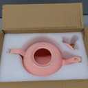 30oz Pink Porcelain Teapot, Blush Ceramic Teapot with Gold Trim, Romantic Teapot for Loose Leaf Tea, Tea Parties Gifts