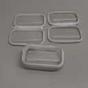 Hoolerry 3 Pcs Clear Hard Zipper Case Makeup Bag Plastic Zipper Pouch Christmas Storage Case Portable Travel Organizer Bin for Cosmetics, Building Blocks, Puzzles(White,Xs)