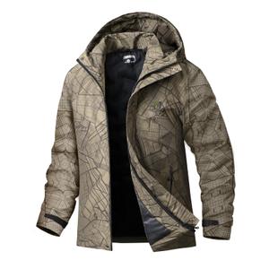 BANTREK Men's Winter Ski Jacket Water Resistant Warm Snow Coat Windproof Insulated Snowboard Rain Jackets with Hood (Camo Army Green,Medium)