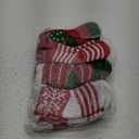 Shinymoon 24 Pcs Mini Knit Christmas Stockings 5 Inch Small Stocking Hanging Knitted Miniature Stockings Stripe Snowflake Tree Xmas Tiny Stocking Party Decor, 4 Assorted Styles