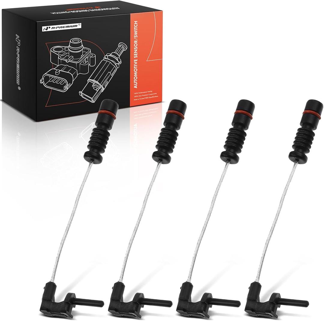 A-Premium Front and Rear Brake Pad Wear Sensors Compatible with Mercedes-Benz C220, C230, C280, C36 AMG, E300, E320, E420, E430, E500, S320, S350, S420, S500, SL320, SL500, Chrysler Crossfire, 4-PC