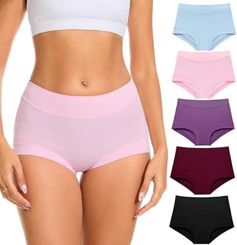 Migbean Womens Seamless Boy Shorts Underwear Soft Stretch Boxer Shorts Briefs No Show Panties 2 Packs Black Grey , size large