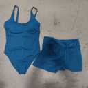 Dark Blue Two Pieces, Skirt Swimsuit Set (L)