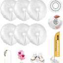 8 Pack Water Weight Bags for Balloon Column Stand And Balloon Arch, Openable Water Fillable Base for Party Wedding Graduation Decor Supplies Accessories, 10 lbs (White)