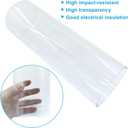 Piutouyar Round Clear Rigid Tubing Pipe,3.78 Inch (96 mm) ID x 4 Inch (100 mm) OD x 12 Inch (305 mm) Length Rigid Tubing Plastic Polycarbonate Tube