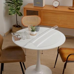 Round Clear PVC Tablecloths Waterproof Round Table Protector Anti-hot Table mat Thickness 1.5mm Transparent Tablecloths Dia.29 Inches