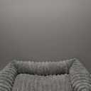 Washable Dog Bed for Small Medium Dogs - Rectangle Orthopedic Corduroy Fleece Pet Bed with Removable Cover and Nonskid Bottom, Calming Puppy Bed Soft Pet Sofa, Grey(30x24x8inchs)