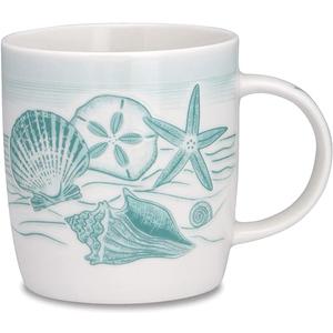 Cape Shore Atlantic Coffee Tea Mug Cup, Shells Gifts for Birthday Christmas, 14 Oz