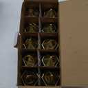 Mini Lantern with Flickering LED Candles Set of 10, Hewory Gold Vintage Decorative Hanging Candle Lanterns for Halloween, Christmas, Wedding Decorations, Party, Table Centerpiece, Battery Included