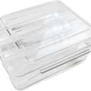 Egg Holder Refrigerator Clear Egg Storage Dispenser Rolling Egg Container Refrigerator with Detachable Lid Stackable Egg Tray Organizer Fridge (2 Layer)