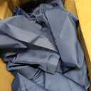 Lecloud Sheer Curtain Panels Set 96" Inches Long, Solid Voile Light Filtering Airy Curtains Window Treatment Drapes for Living Room, 2 Panels Elegant Bedroom Sheer Curtains, Navy Blue, 40" Wx96 L