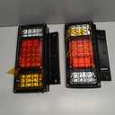 2PCS 40 LED Trailer Tail Light Kit w Iron Net Protection, Turn/Signal/Brake/Reverse/Running Lights, LED Trailer Lights for Isuzu NPR NPR-HD NRR NQR NKR NHR FSR FRR Truck