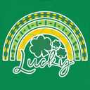 St Patricks Day Shirt Women St Patty's Day T-Shirt Lucky Shamrock Tee Irish Shamrock Tops (Green, L)