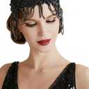 BABEYOND 1920s Flapper Headpiece Roaring 20s Headband Great Gatsby Headband Chain for Women Vintage Hair Accessory