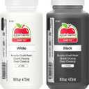Apple Barrel PROMOABWB Set Featuring 2 White Black Acrylic Paint Colors, 16 Fl Oz (Pack of 2), Multi