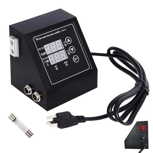 FelRelWel Heat Press Machine Controller, Replacement Parts for 15x15 Heat Press, Thermal Transfer Temperature Time Dual Display Controller, Heat Press Control Box for T ShirtsShortsMugPlateCup, 1400W
