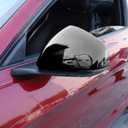RT-TCZ Rearview Mirror Cover Trim Kit Decoration for Ford Mustang 2015 2016 2017 2018 2019 2020 2021 2022 2023 2024 (Black)
